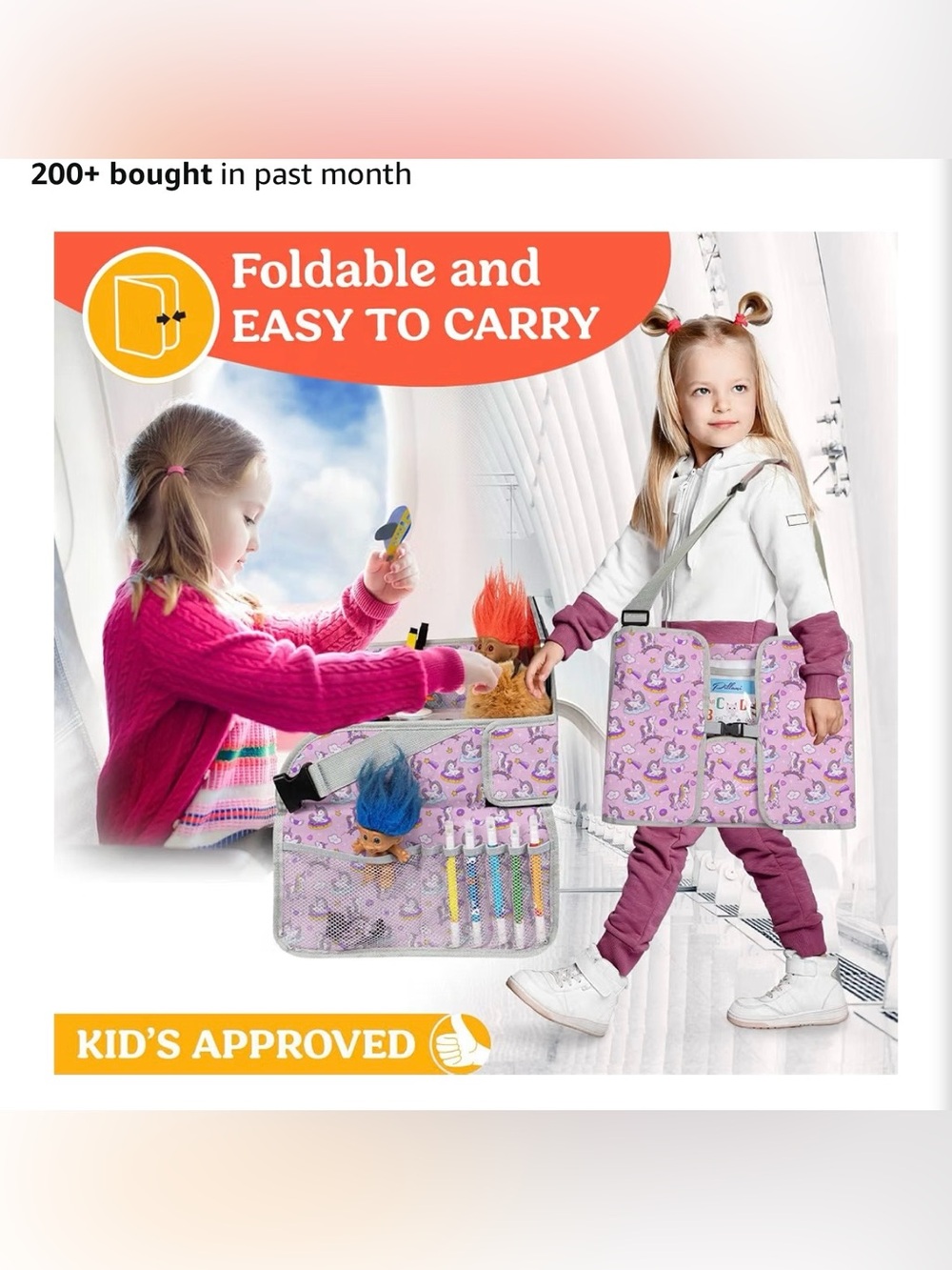 Pillani Kids Travel Tray for Car - Carseat/Airplane Tray for Kids